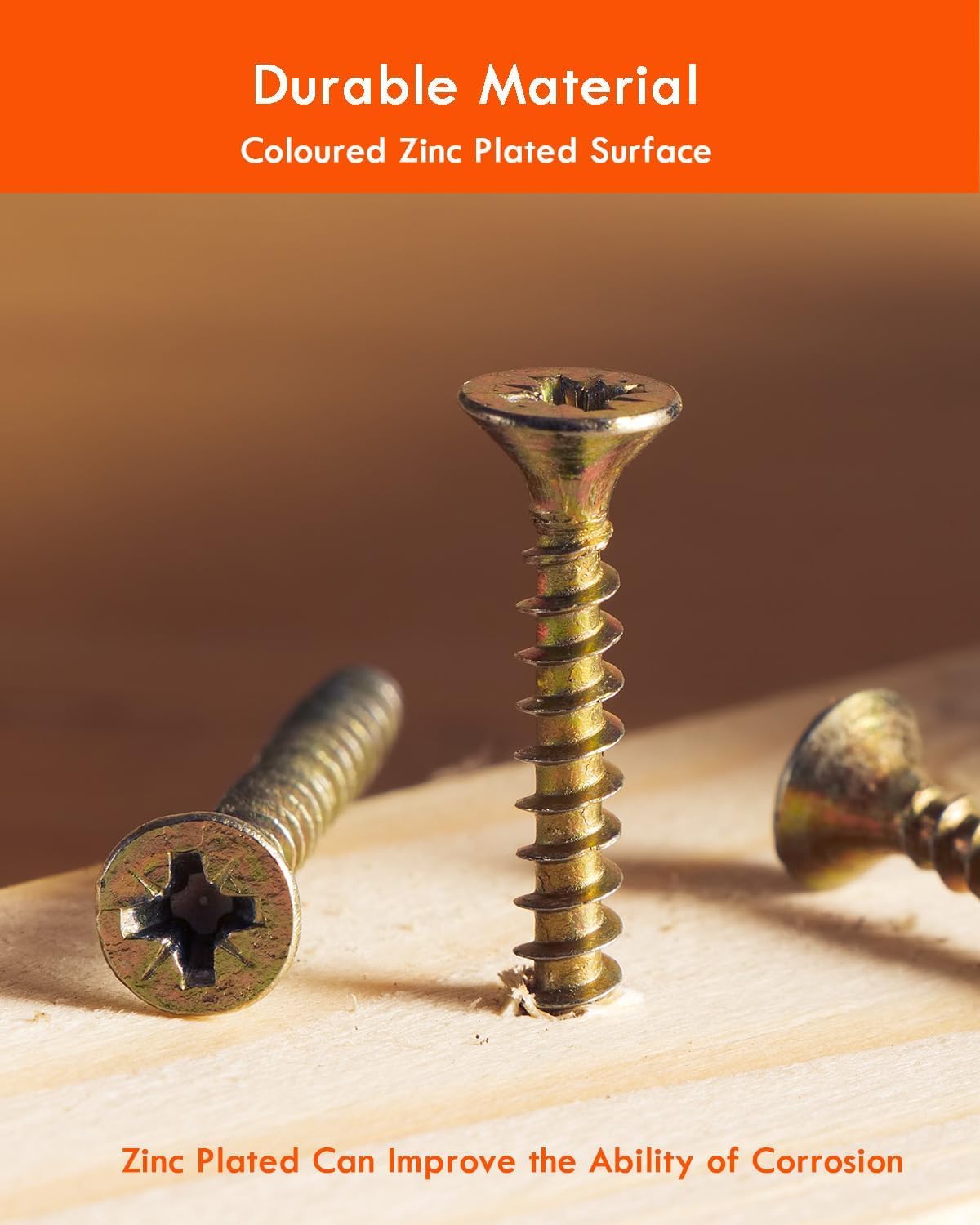 Wood Screws 800PCS Assortment, Countersunk Self Tapping Screws