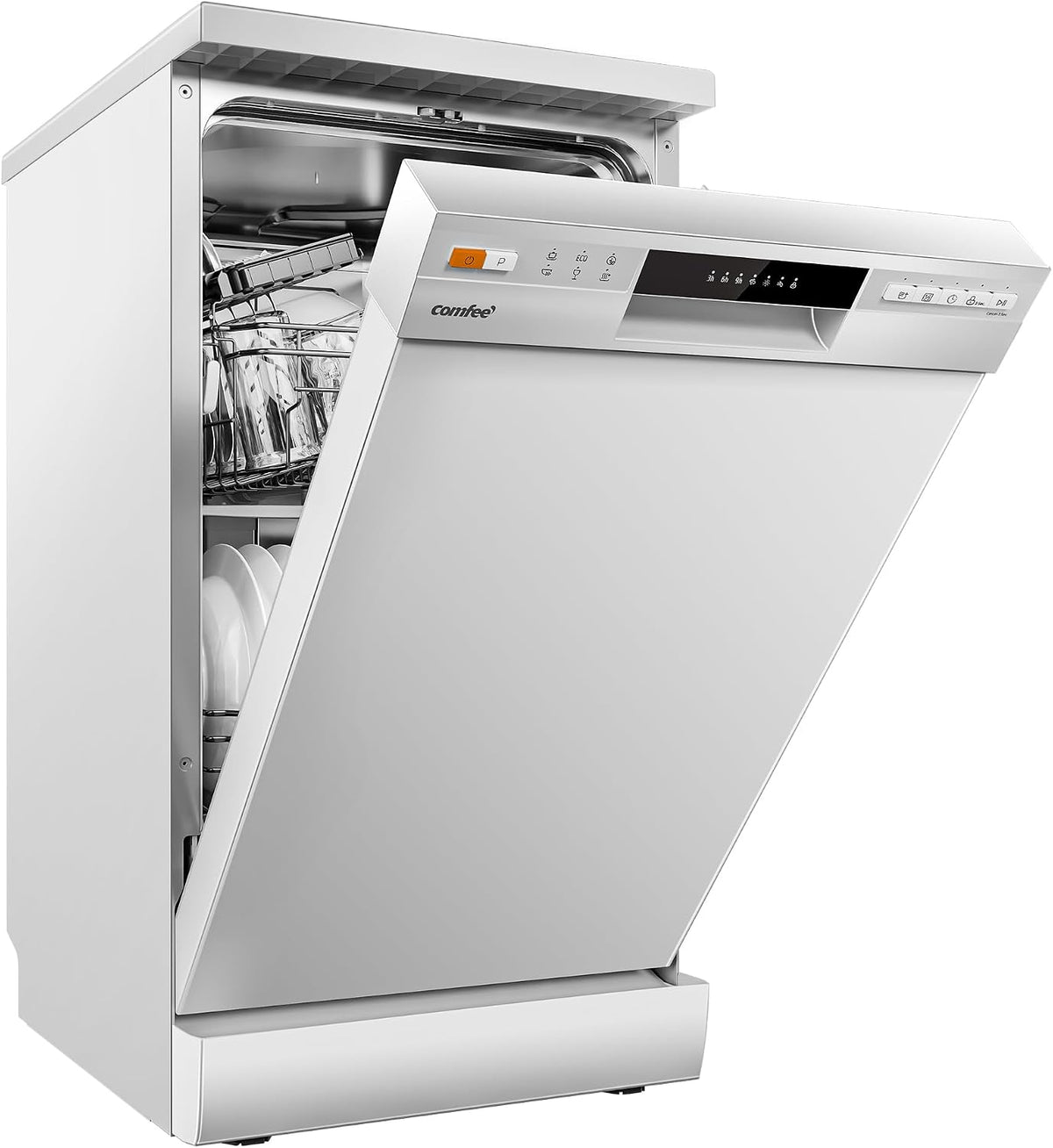 COMFEE' Slimline Dishwasher, 45cm, 10 Place Settings, White