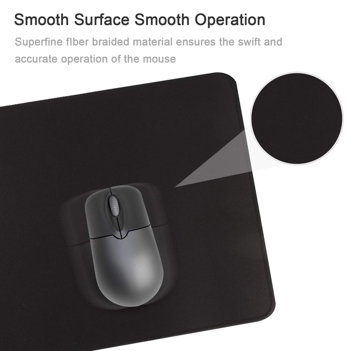 Gaming Mouse Mat/Large Mouse Pad 900 x 400 x 3mm / XXL mouse pad/large size | improved precision and speed | rubber base for stable grip on smooth surfaces | non-slip (90x40 Black)