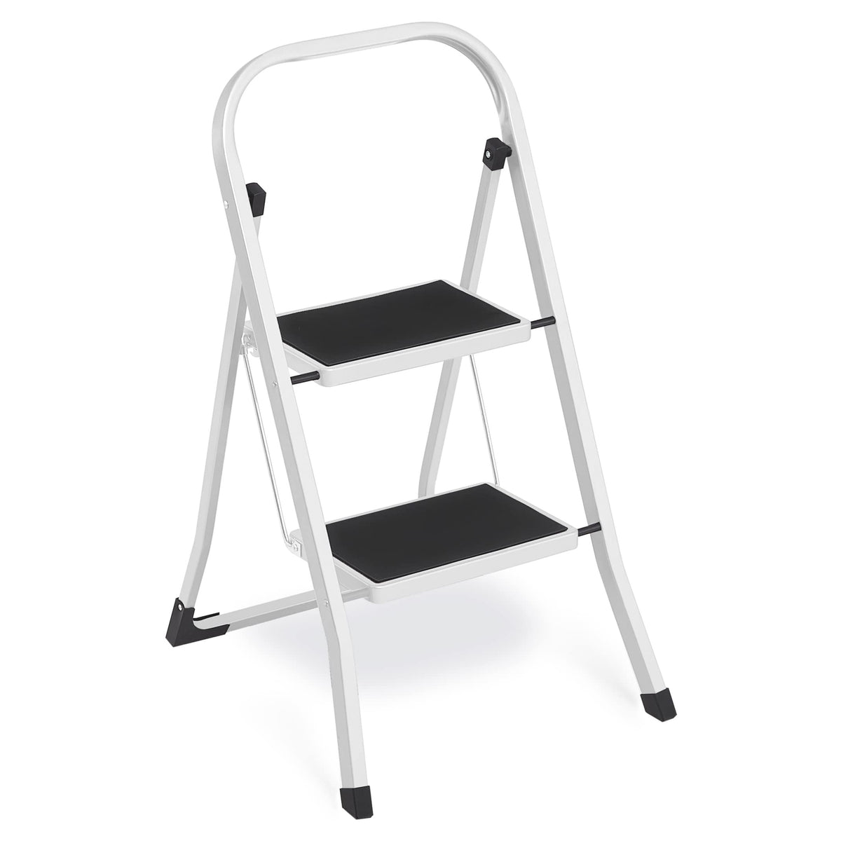SONGMICS 2-Step Ladder, Folding Step Ladder, Safety, Holds up to 150KG