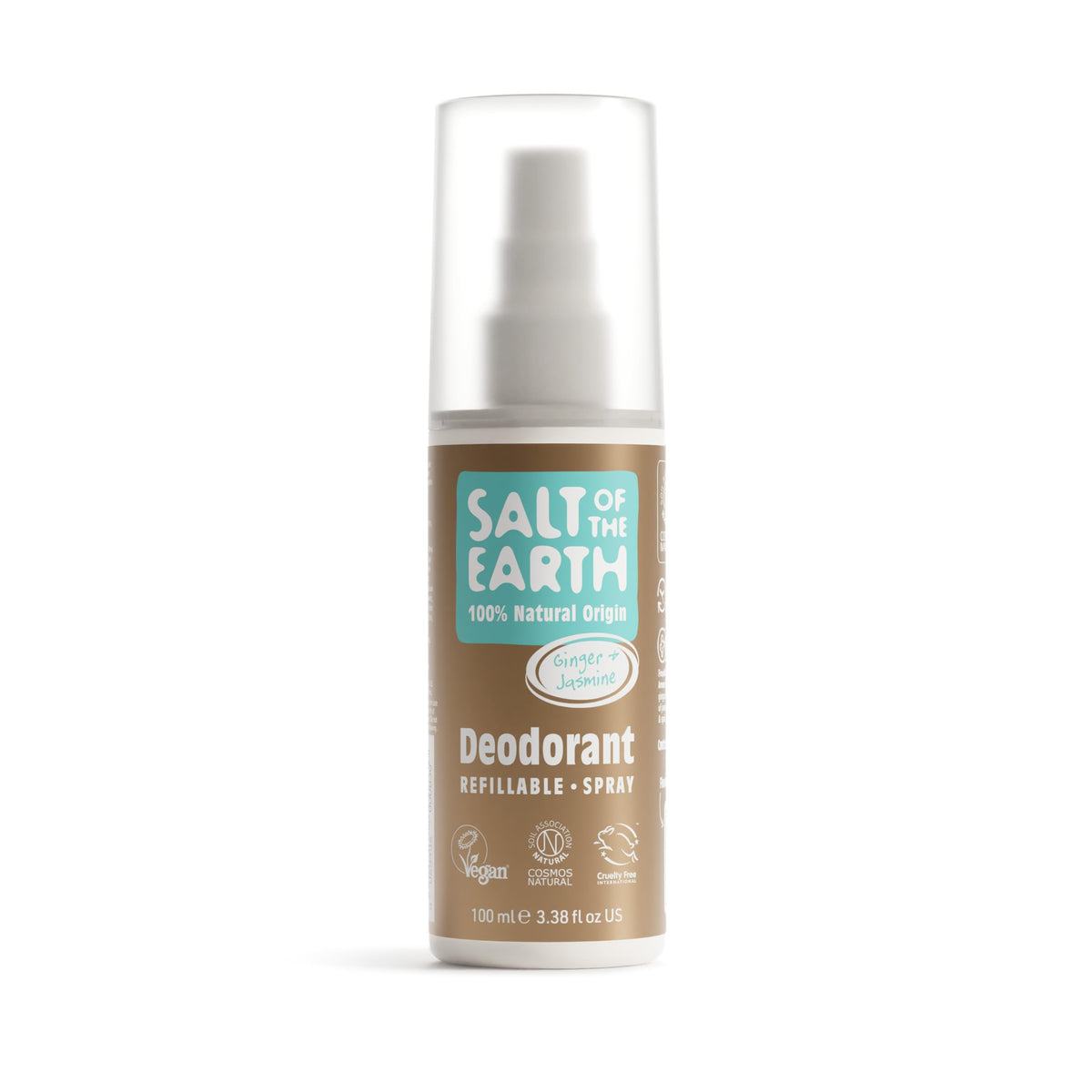 Salt of the Earth – Refillable Natural Deodorant Spray (3 Pack) – 100% Natural Origin Ingredients - Vegan, Long Lasting Protection – Suitable For Women, Men & Kids - 300ml (Unscented)
