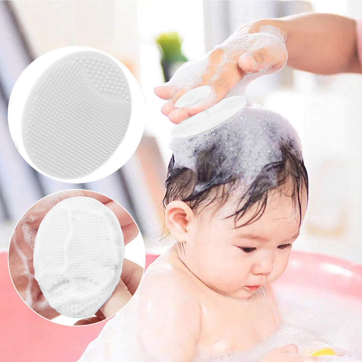 3PCS Baby Hair Brush with Wooden Handle and Comb Set for Newborns & Toddlers | Natural Soft Goat Bristles l Wood Comb l Green Cradle Cap Brush | Ideal for Cradle Cap