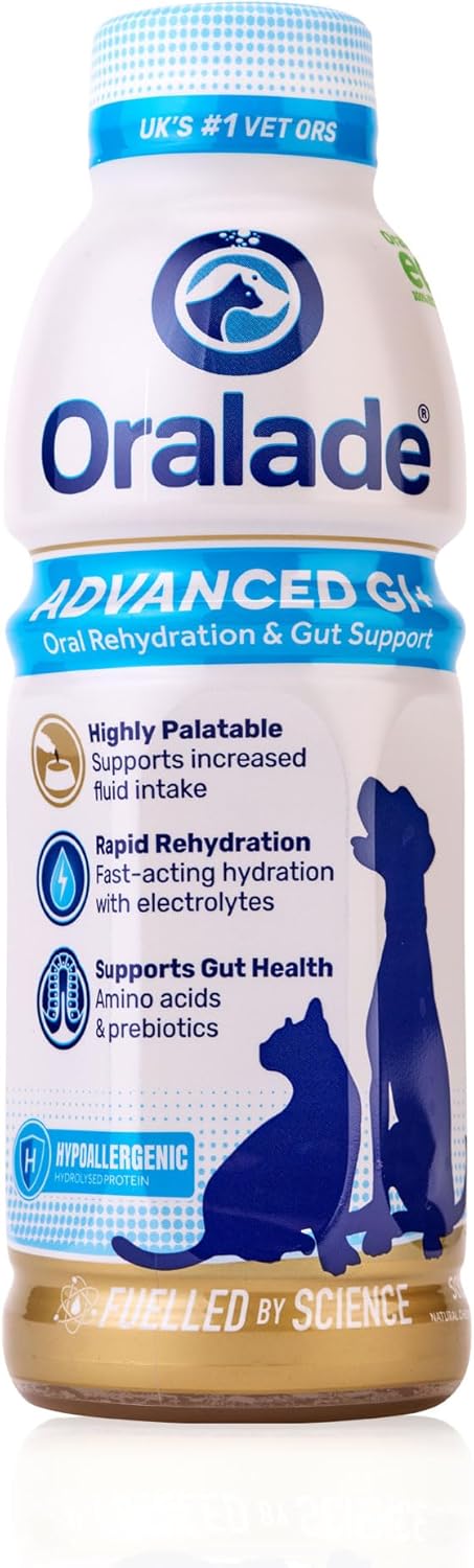 Oralade - Advanced GI+, Oral Rehydration & Gut Support for Pets - Fast and Effective Hydration - Roast Chicken Flavour - Suitable for All Ages - 500ml