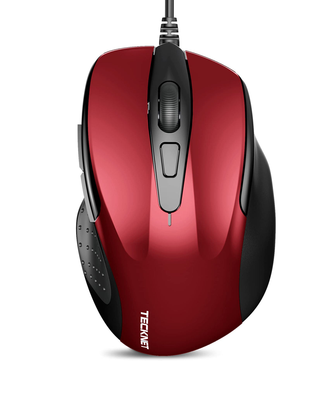 TECKNET USB Wired Mouse, 6400 DPI Mice 4 Adjustable DPI with 6-Button Corded, Optical Computer Mouse with Ergonomic Design for Laptop, Chromebook, PC, Desktop, Mac, Notebook