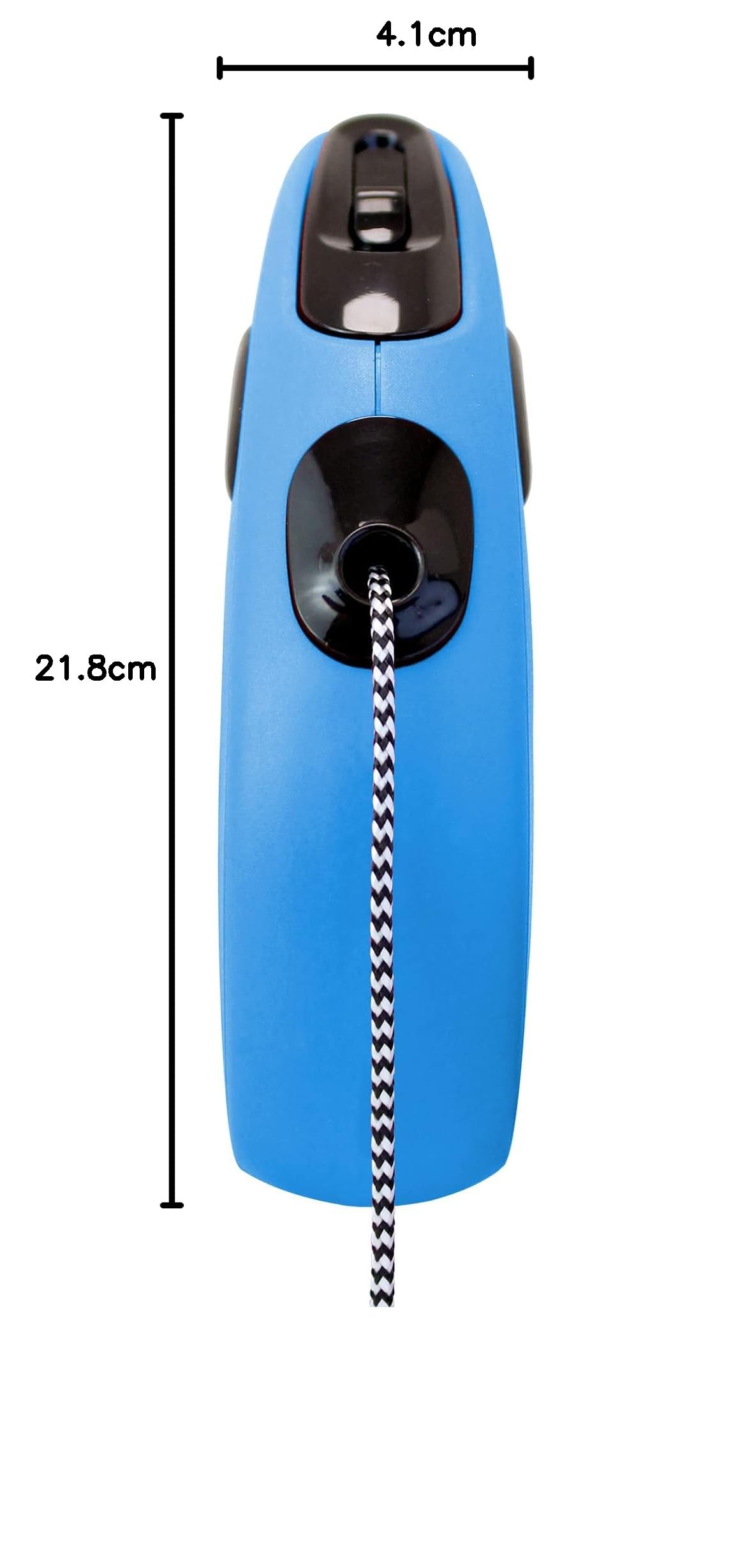 flexi Classic S | 5 m Retractable Cord Leash for Dogs up to 12 kg | Black | Retractable Dog Lead | Weight: 160 g | Dimensions: 9.6 x 16.2 cm