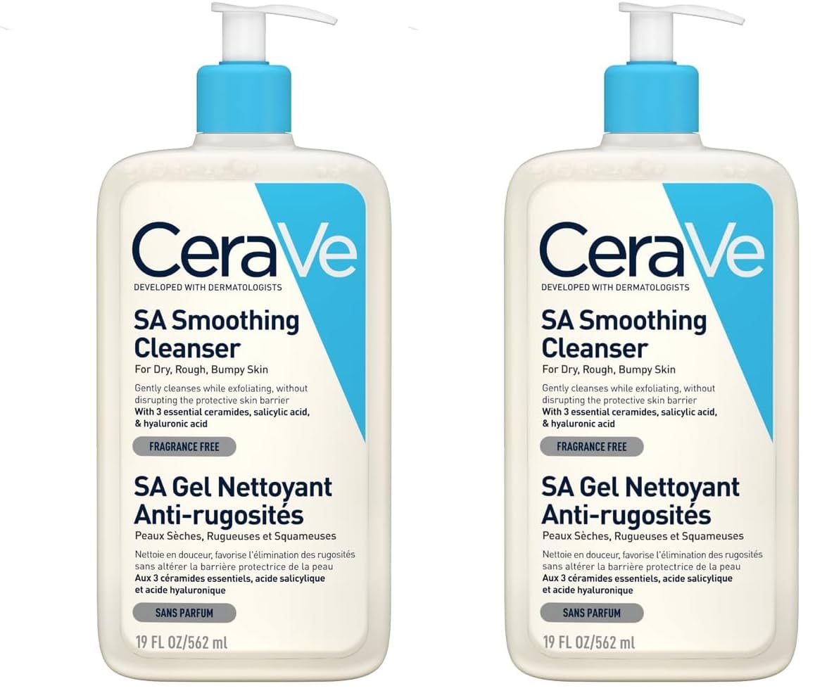 CeraVe SA Smoothing Cleanser, Salicylic Acid, Rough & Bumpy Skin, 473ml