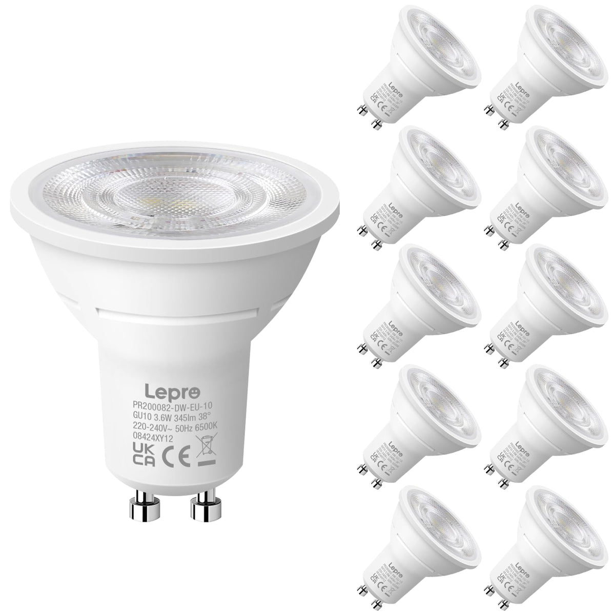Lepro GU10 LED Spotlight Bulbs, Neutral White 4000K, 50W Equivalent,10-Pack