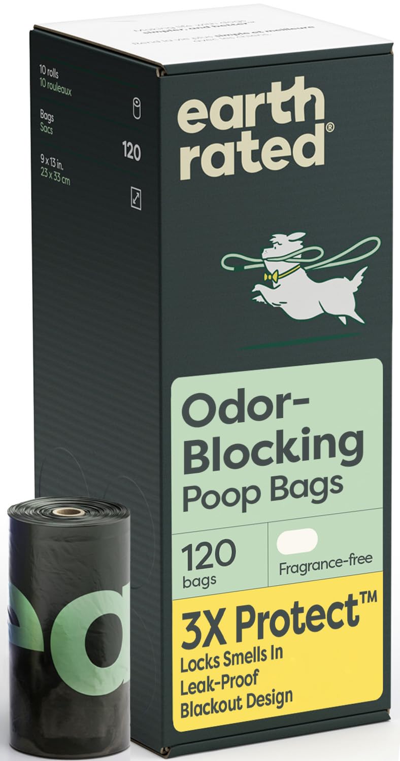 Earth Rated Dog Poo Bags, Guaranteed Leak Proof and Extra Thick Waste Bag Refill Rolls For Dogs, Lavender Scented, 270 Count