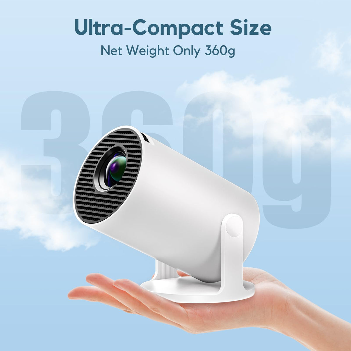 AKIYO O2 Projector Built-in Apps, 1080P Support Auto Keystone WiFi6, 18000L