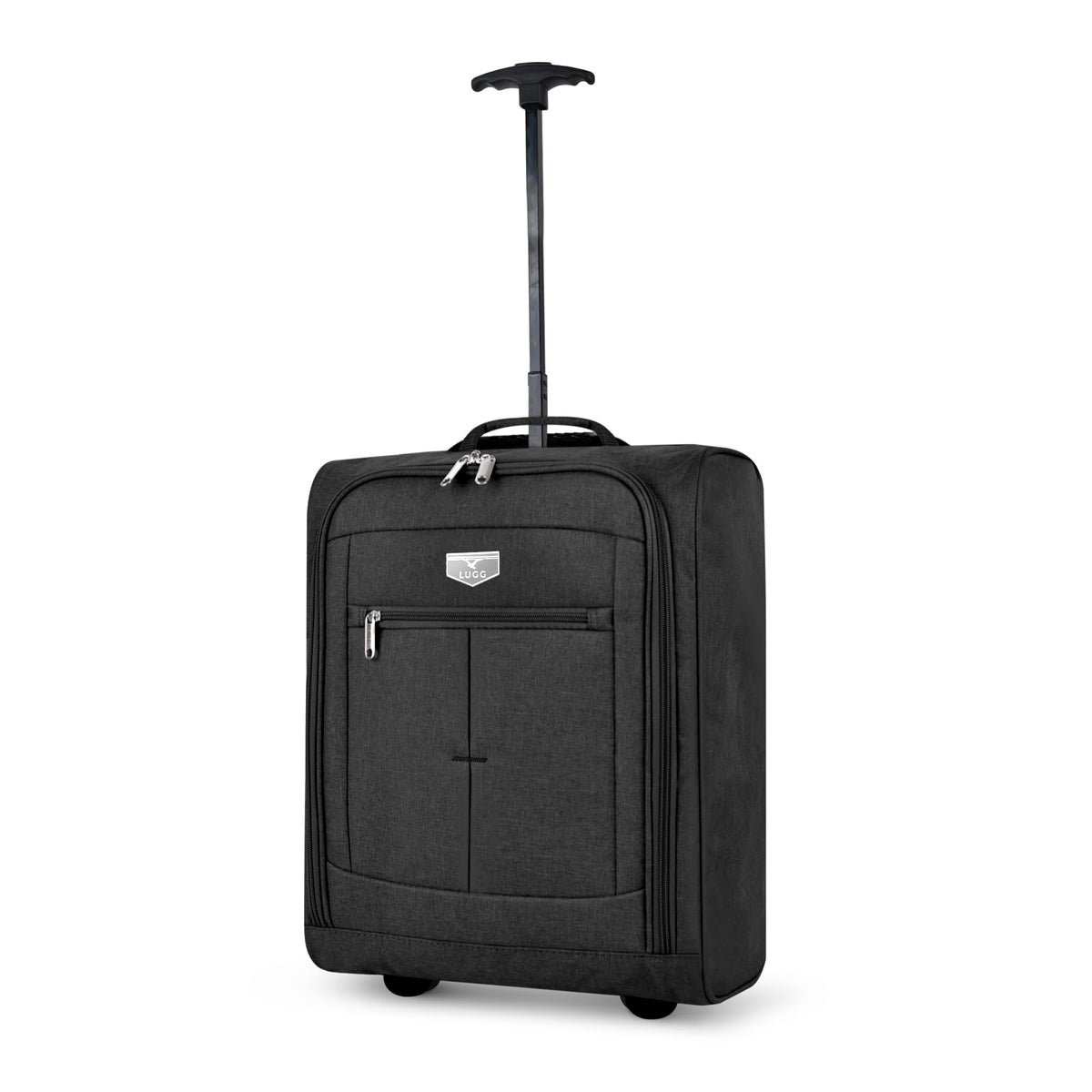 LUGG Lightweight Cabin Luggage, 600D Polyester, Solid Wheels, 45x36x20cm