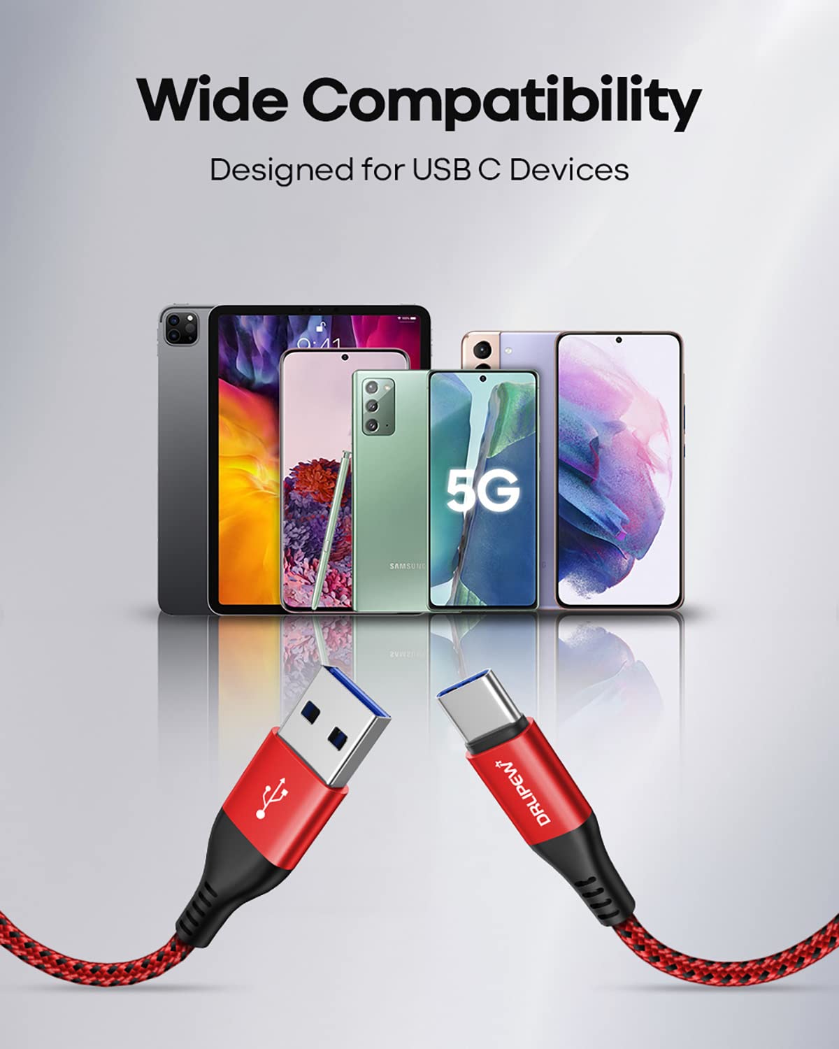 USB C Charger Cable 3Pack 3M/10FT,USB Type C Fast Charging Cable Braided