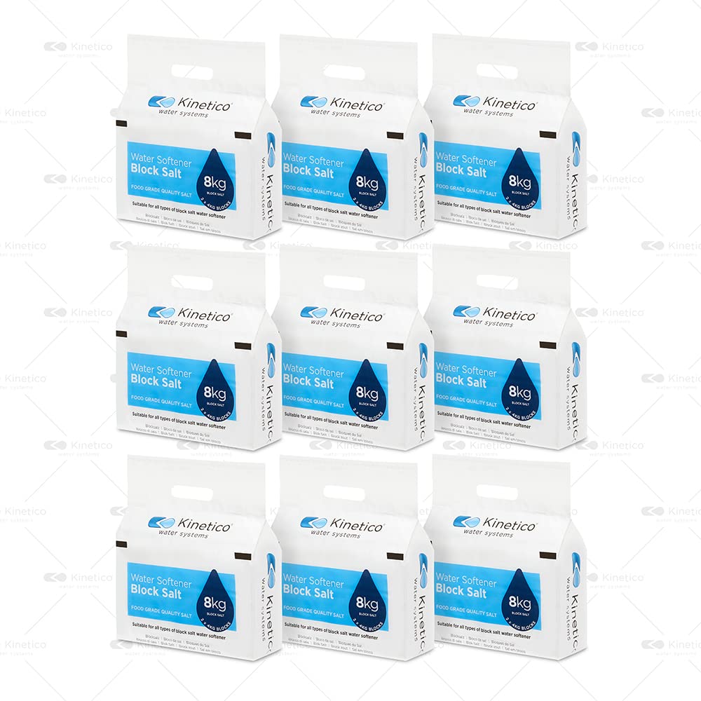 Kinetico Block Salt for Water Softeners - Genuine Kinetico Product - Delivers Superior Performance - 6 packs with 12 salt blocks in total