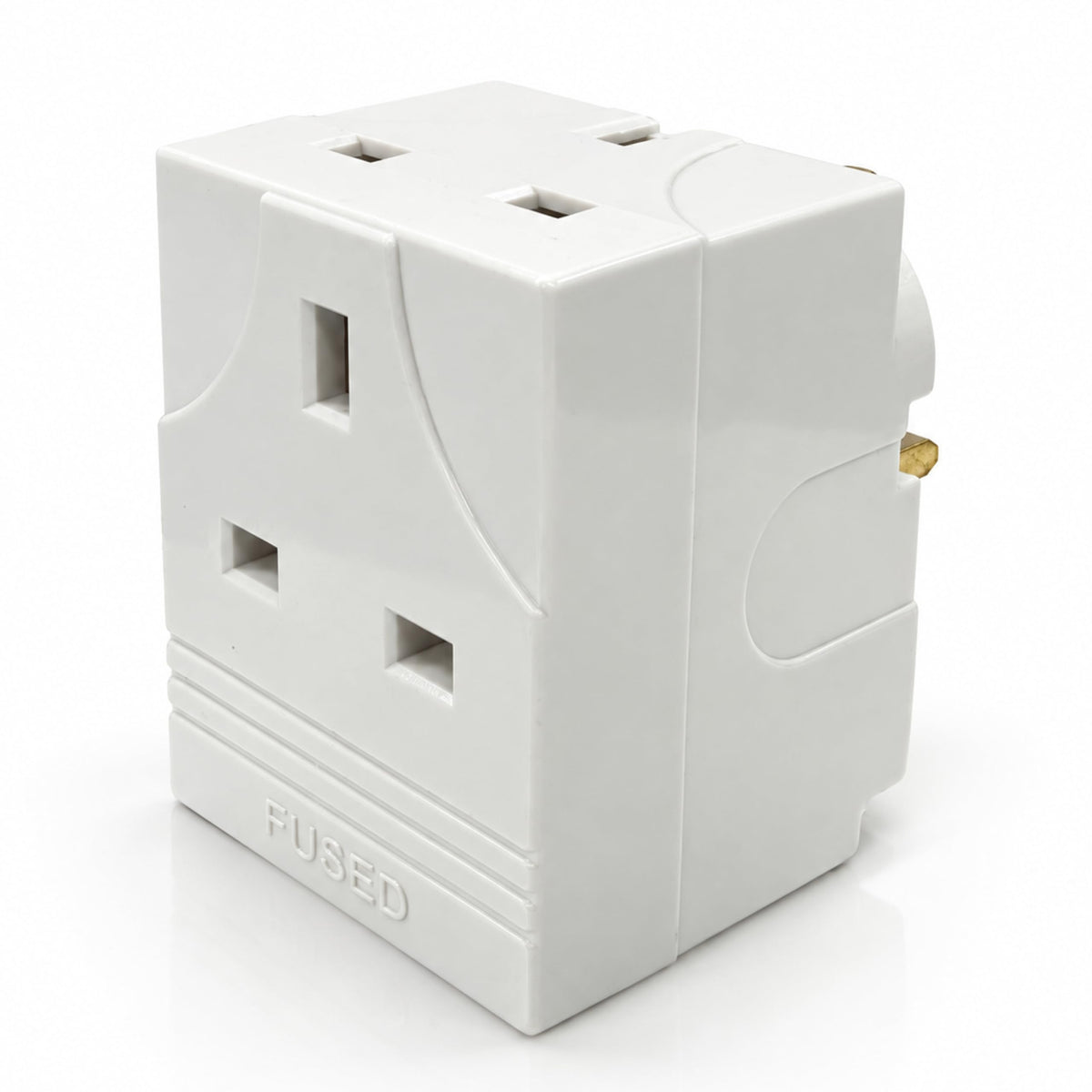 STATUS 2 Way UK Plug Adapter, White
