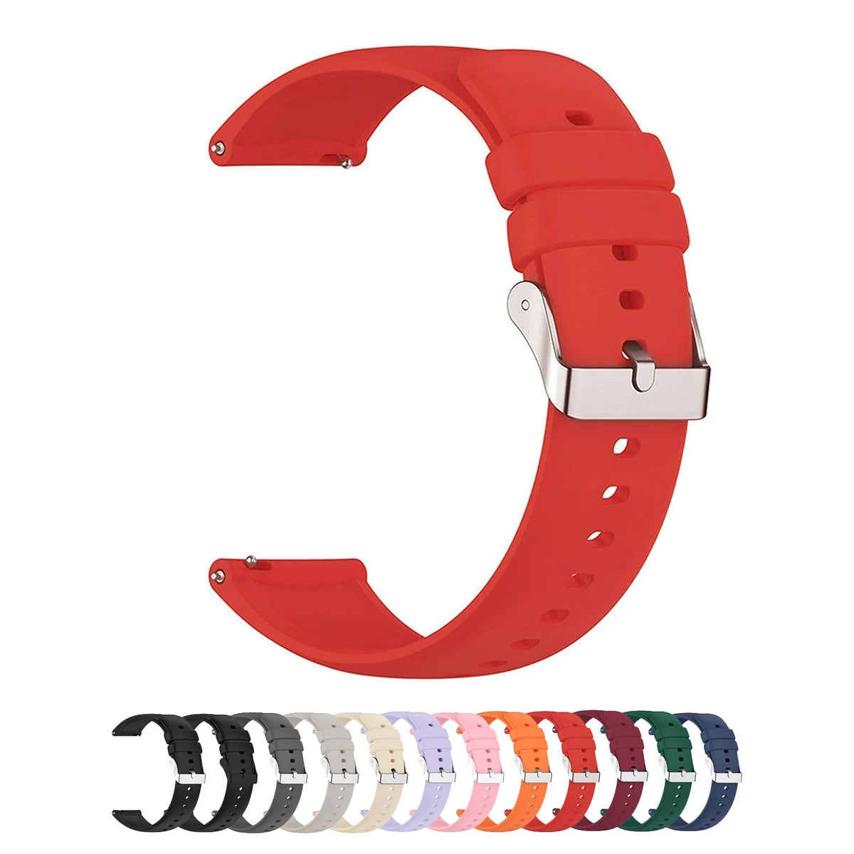 Silicone Strap,Quick Buckle Waterproof Soft Strap,Watch strap