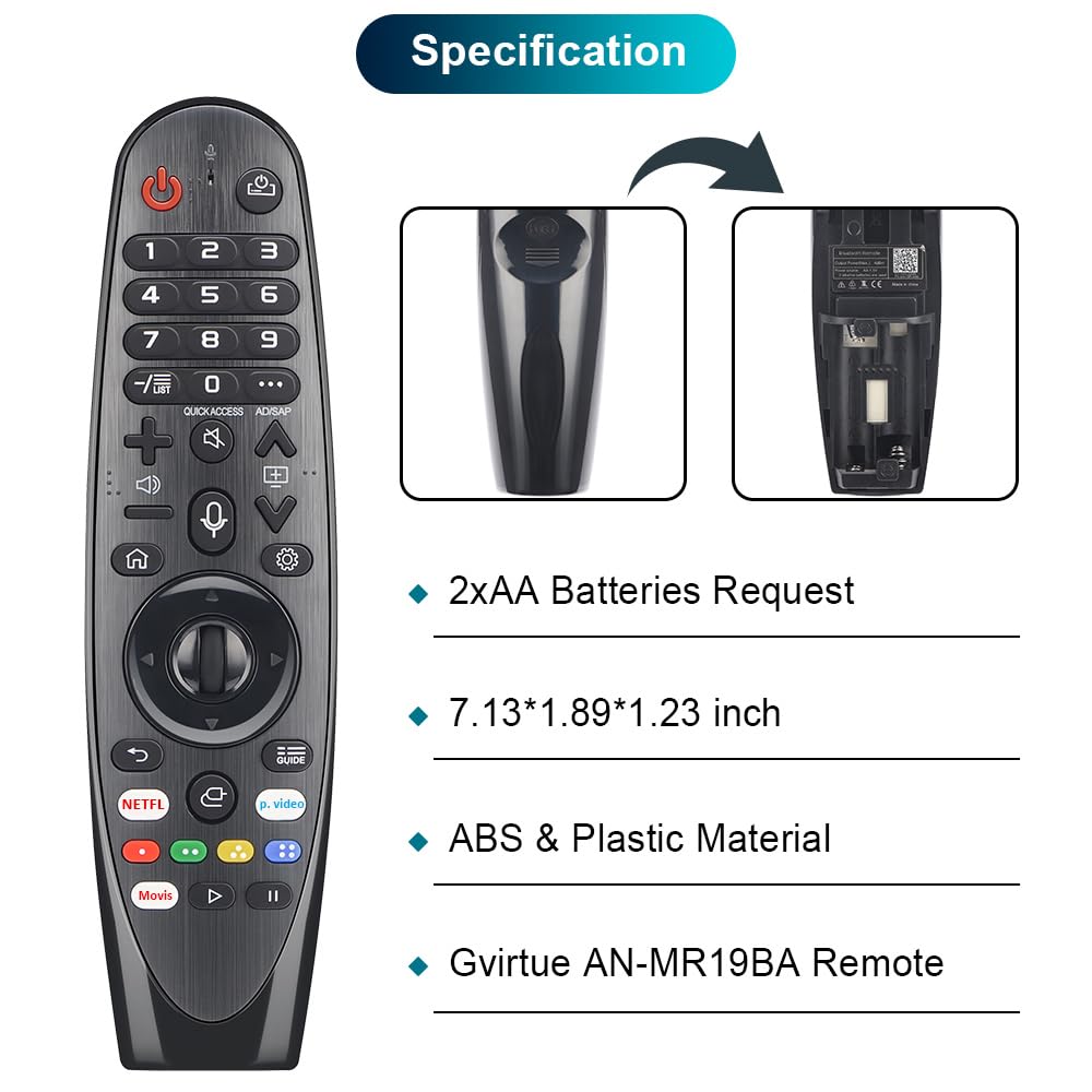 Gvirtue 【Pack of 2】Replacement Remote Control Compatible with Roku Box Model: Roku 1, Roku 2(HD, XD, XS), Roku 3, Roku LT, HD, XD, XDS, Roku N1, Roku Express, Roku Express+