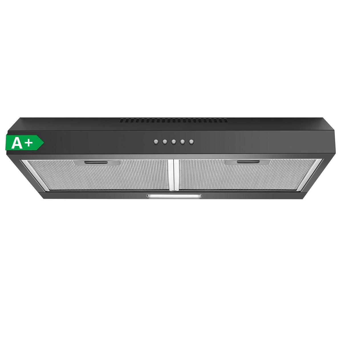 TopStrong 60cm Under Cabinet Cooker Hood, 250m³/h Slim Kitchen Extractor Fan, 3 Speed, A+ Energy Rating, LED Light, 430 Stainless Steel, Recirculating & Ducted Extractor Hood