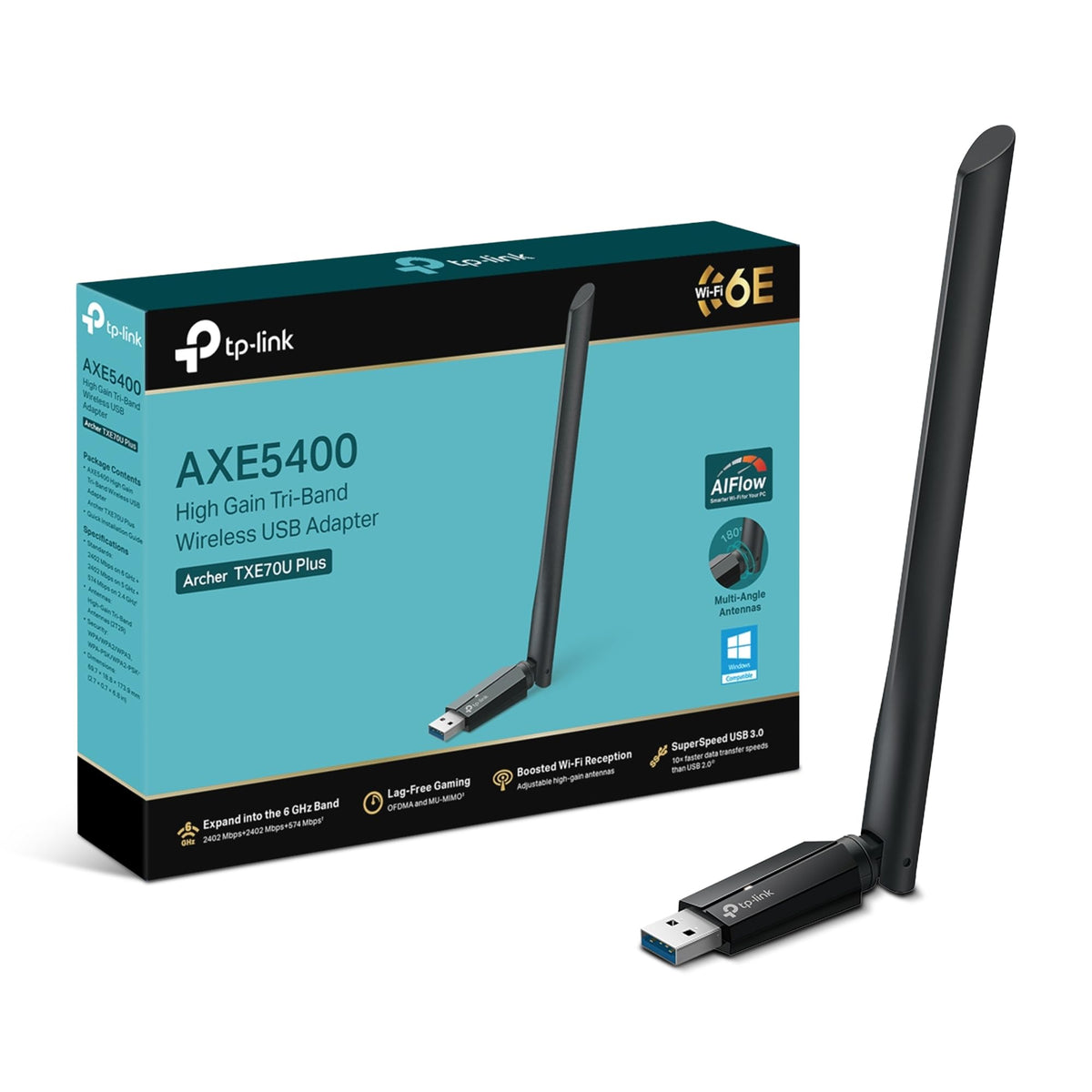 TP-Link Archer T3U Plus AC1300 WiFi Dongle, USB WiFi Adapter for PC