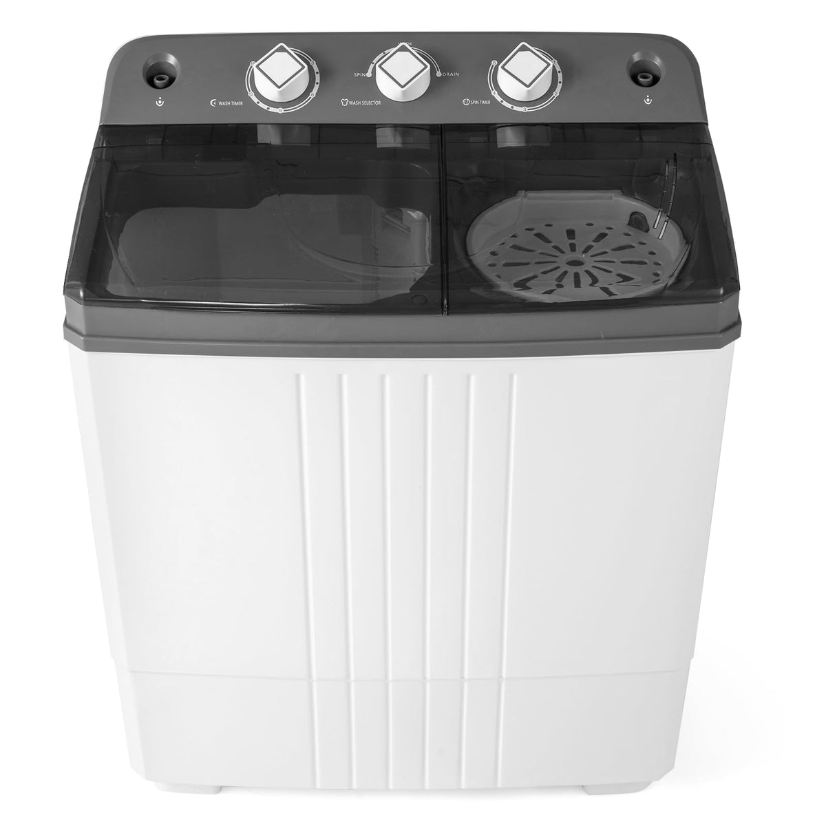 COSTWAY Twin Tub Washing Machine, 8KG (5KG Washer+3KG Dryer)