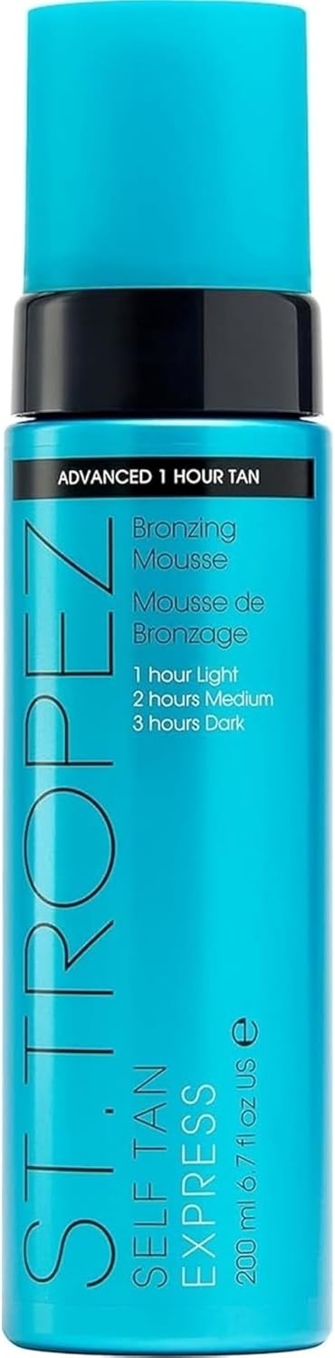 St.Tropez Self Tan Express Mousse, Fast Acting Fake Tan, Develops in 1-3 Hours, Streak-Free Finish, Vegan, Natural & Cruelty Free, 200 ml