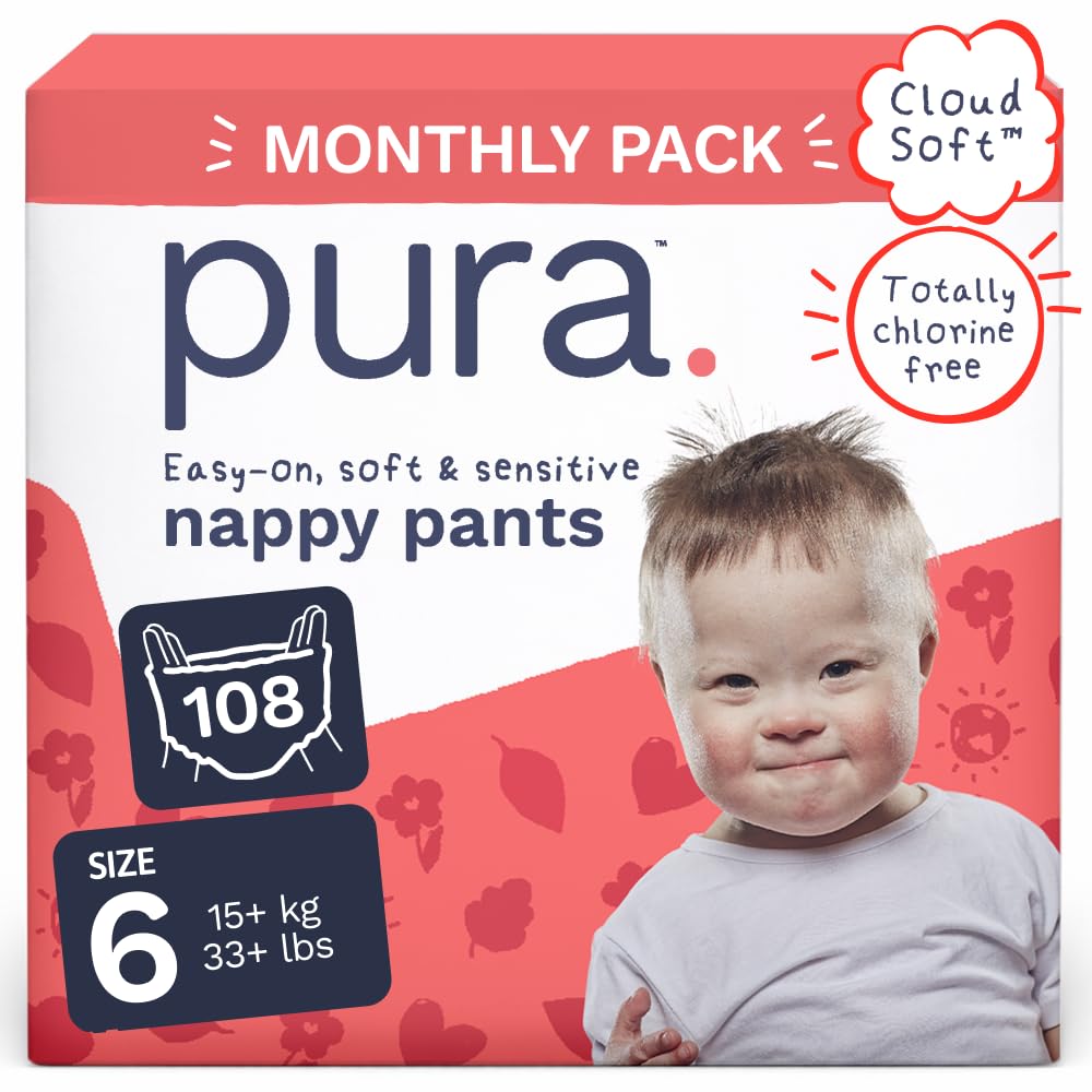 Pura Nappy Pants Size 9 (22kg+) 45 Count Sensitive Skin