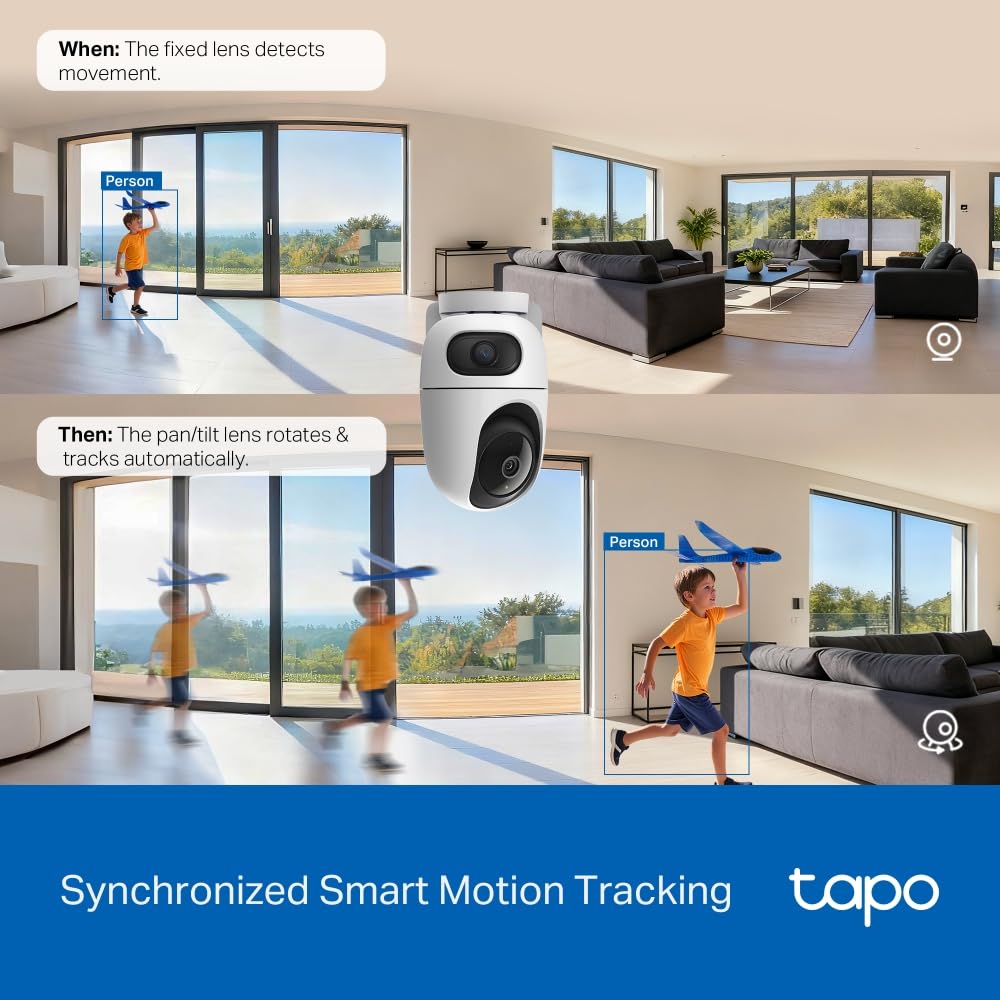 Tapo C210 2K 3MP Pan/Tilt Indoor Security Camera Pet Camera House Security