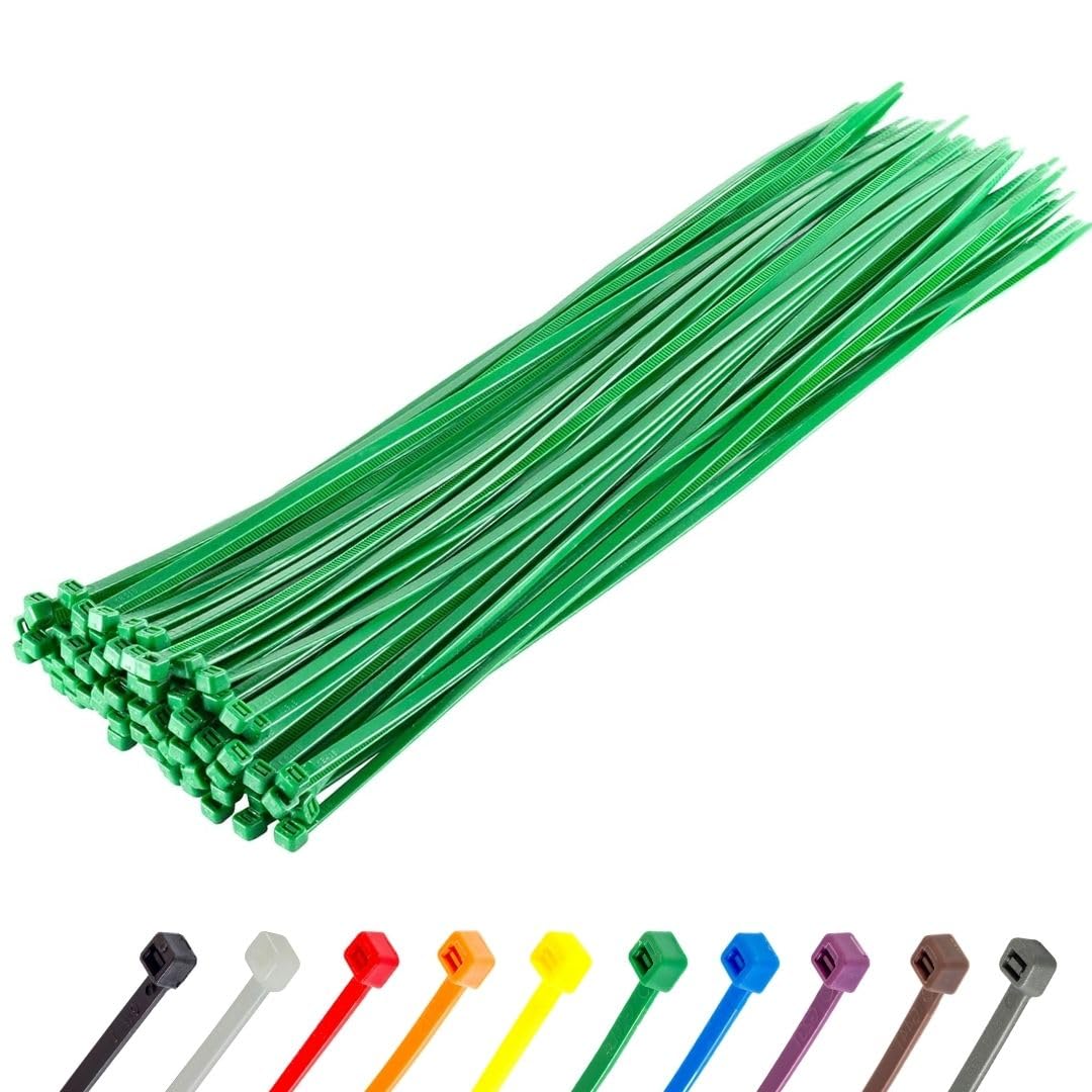 Gocableties Small Silver Cable Ties, 100mm x 2.5mm, Pack of 100, 4” Premium Nylon Zip Ties, Plastic Tie Wraps, Secure Self-Locking Mechanism, for Home, Garden, Office and DIY