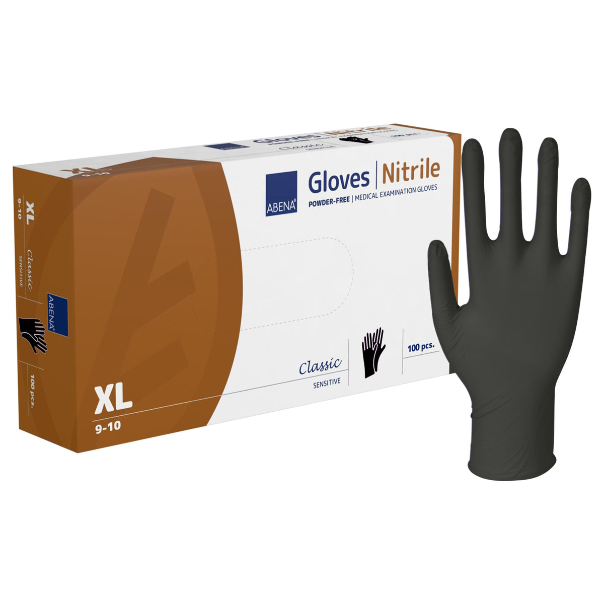ABENA Pink Disposable Nitrile Gloves, Large, Pack of 100, Powder Free, Latex Free, Examination Gloves for Cleaning, Food Prep, Beauty, Medical & Hygiene, Strong Single Use Protective Gloves