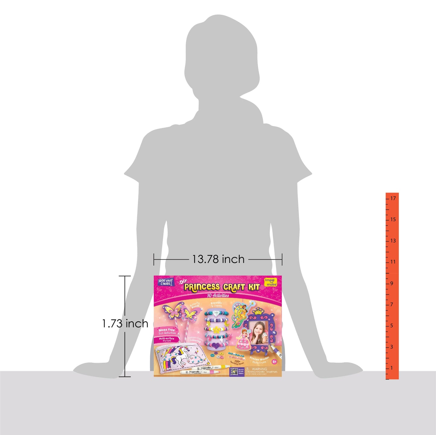 Imagimake Princess Craft Kit | 10 Mess-Free DIY Activities | Bracelet Making Kit, Unicorn Pouch, Butterfly Wands & More | Unicorn Gifts for Kids | Gifts for Girls & Boys 5,6,7,8,9,10,11,12 Years Old