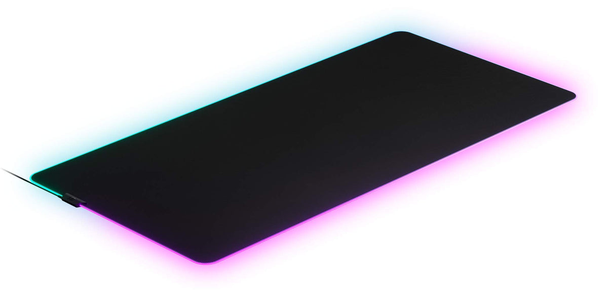 SteelSeries QcK Edge Cloth Gaming Mouse Pad - Never-fray Stitched Edges - Optimized For Gaming Sensors - Size L (450 x 400 x 2mm) - Black