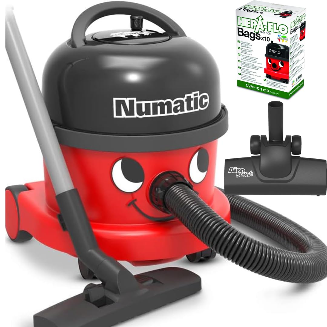 Numatic NRV240-11 Henry Vacuum Cleaner 620W 9L Commercial Dry Red - 3 Years Warranty - 2026 Model
