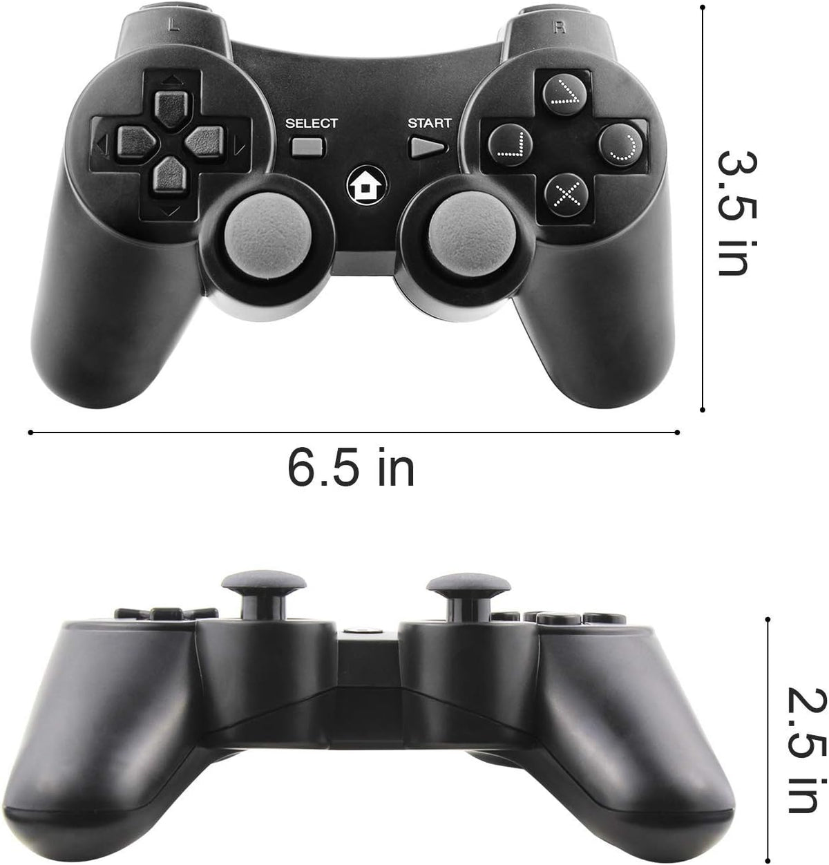 Diswoe Wireless Game Controller, Wireless Controller for P3 Double Shock Gaming Joystick 6-Achsen Bluetooth Gamepad Joystick with Charging Cable for P-3 gamepad for P3