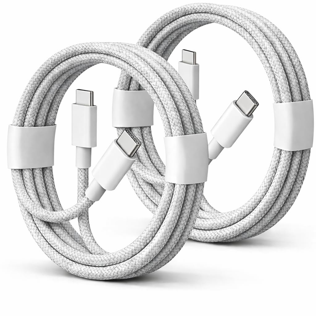 2 Pack 60W USB-C to C Fast Charging Charger Cable For iPhone 18 Pro Max 17e