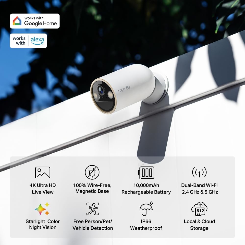 Tapo 2K QHD Wireless Indoor/Outdoor Smart Security Camera