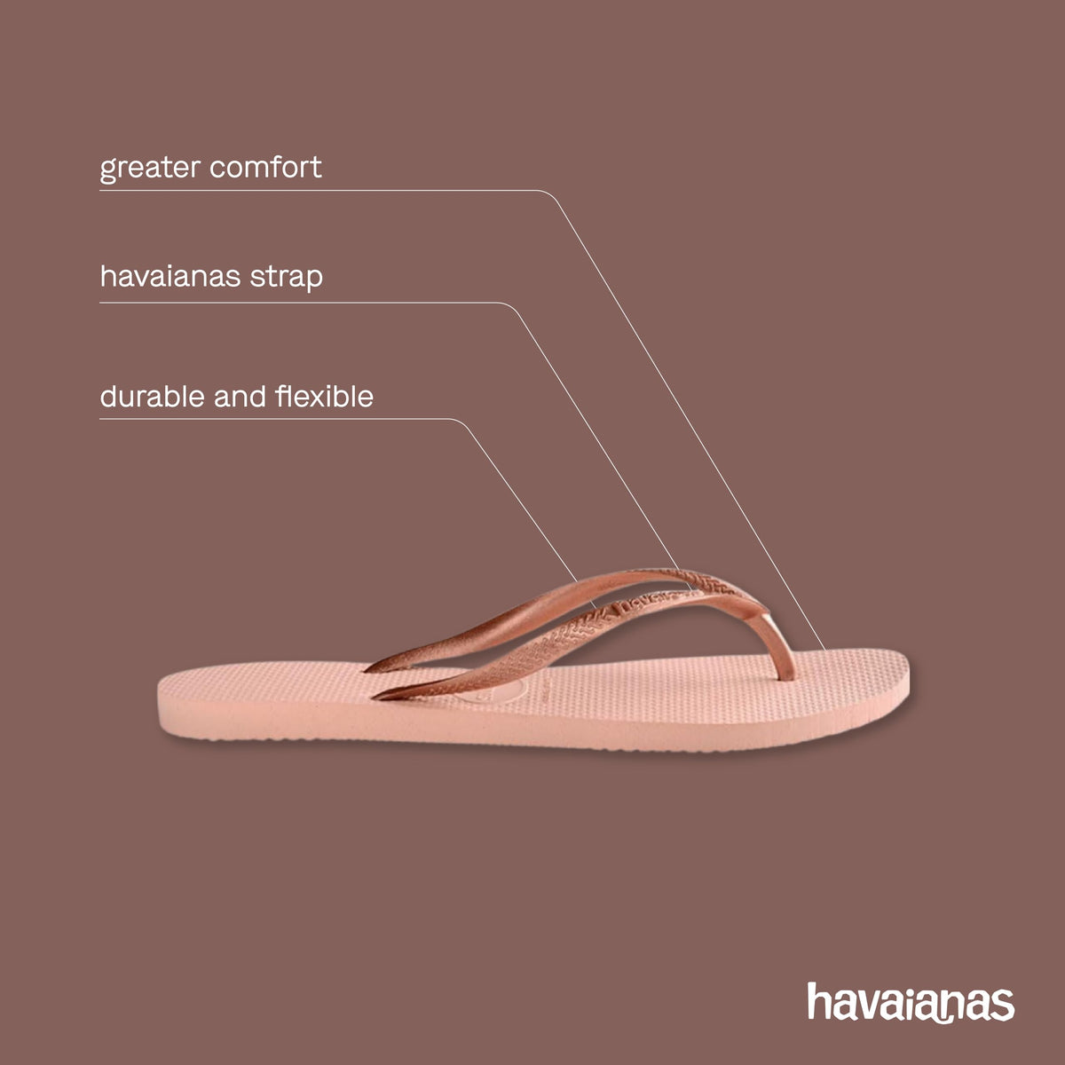 Havaianas - Slim, Stylische, Robuste und Vielseitige Badelatschen für Frauen mit Texturierten Sohlen für Grip und Halt