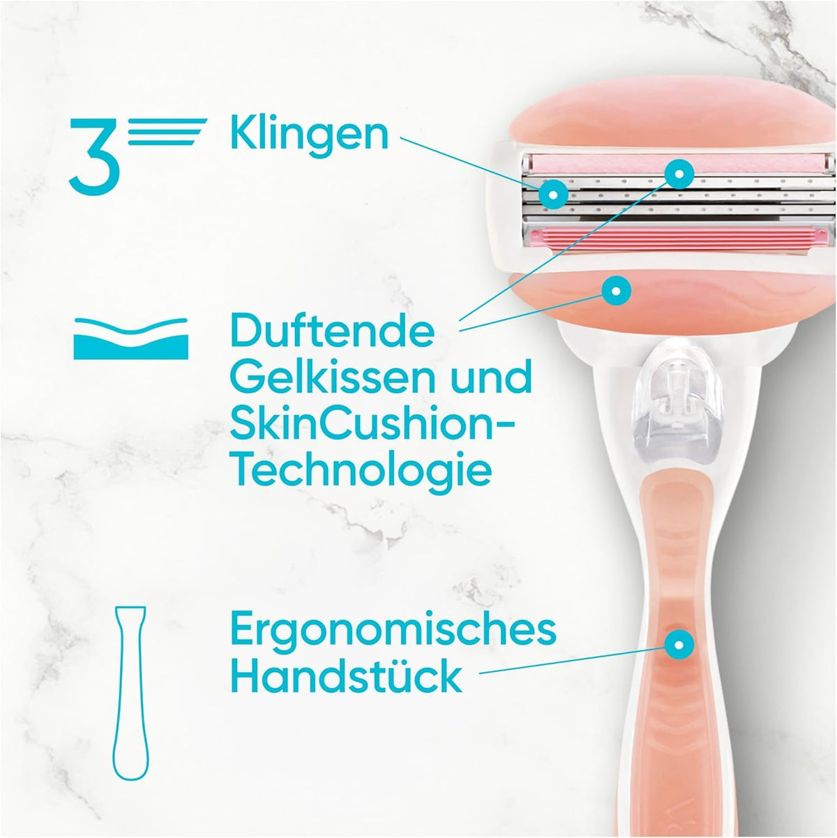 Gillette Venus Comfortglide Spa Breeze Women's Razor Refills, Pack of 10