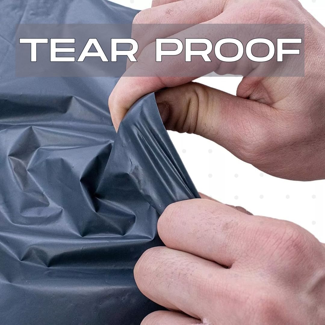 100 Pcs Grey Mailing Bags 12x16 Inch, Self-Seal Poly Postal Envelopes for Parcels, Medium Postage Packaging 305mm x 407mm