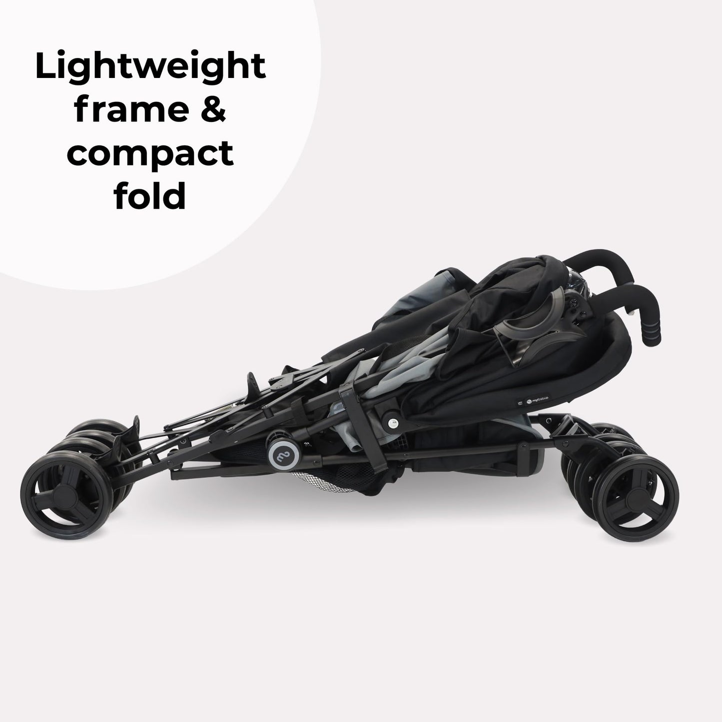 My Babiie MB02 Plus Stroller - from Birth to 4 Years (22kg), Lightweight & Compact Umbrella Fold, Travel Buggy for Toddlers, Pushchair Includes Cup Holder and Rain Cover - Pink & Grey