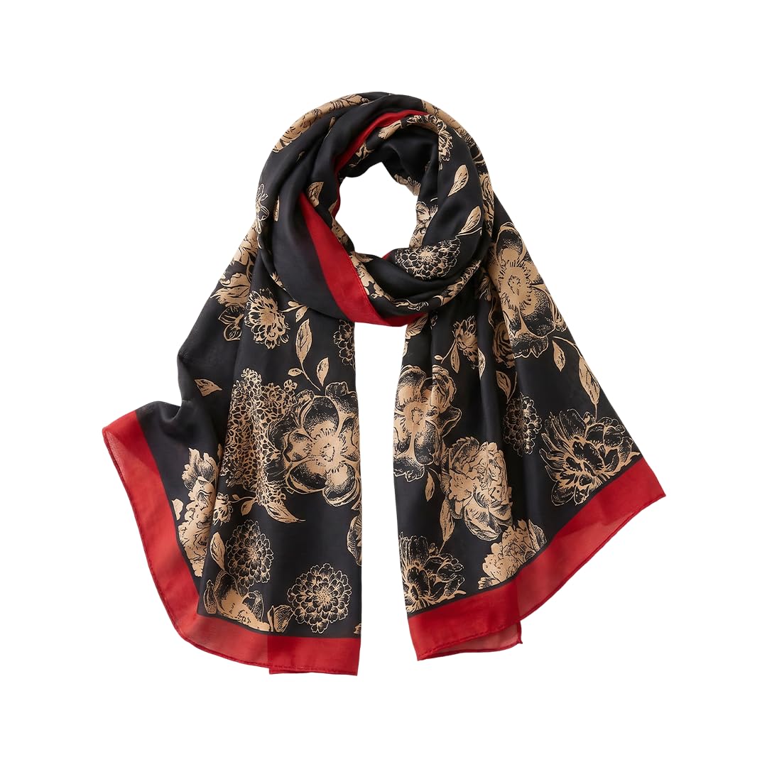 Trillion London® Silk Shawl Birthday Gifts for Women - Designer Silk Scarf