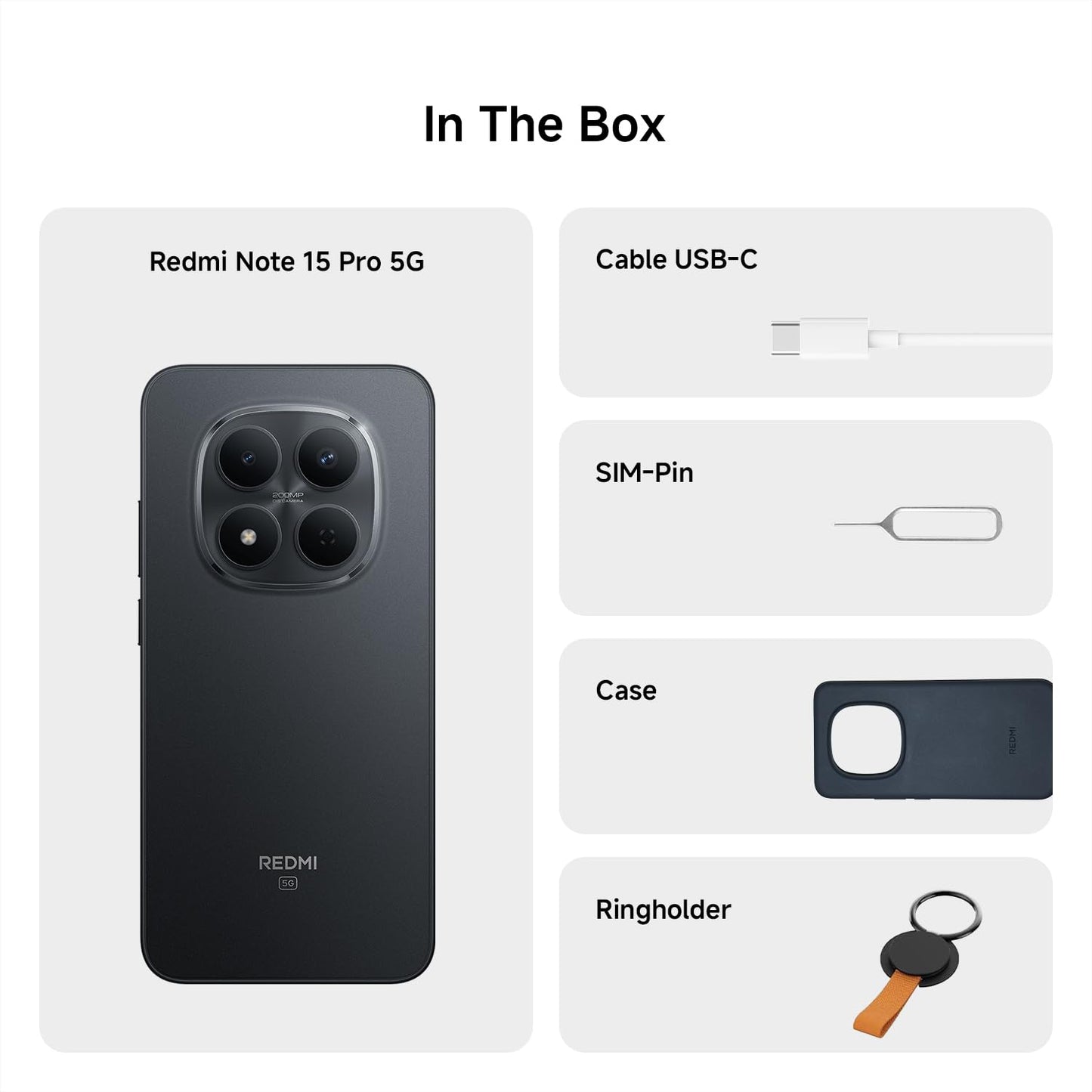 XIAOMI Redmi Note 15 5G, Smartphone 8+256 GB, Ultra-slim Design, IP65 Water Resistance, 108MP Super-clear Camera, 6.77" FHD+ Display, Glacier Blue, Warranty 2 years, Charger Not Included | 120Hz, 25098RA98G
