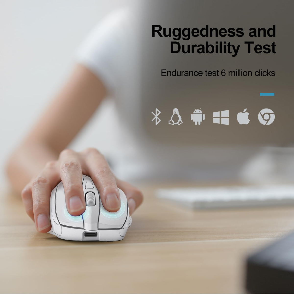 TECKNET Bluetooth Mouse, Rechargeable Bluetooth Wireless Mouse