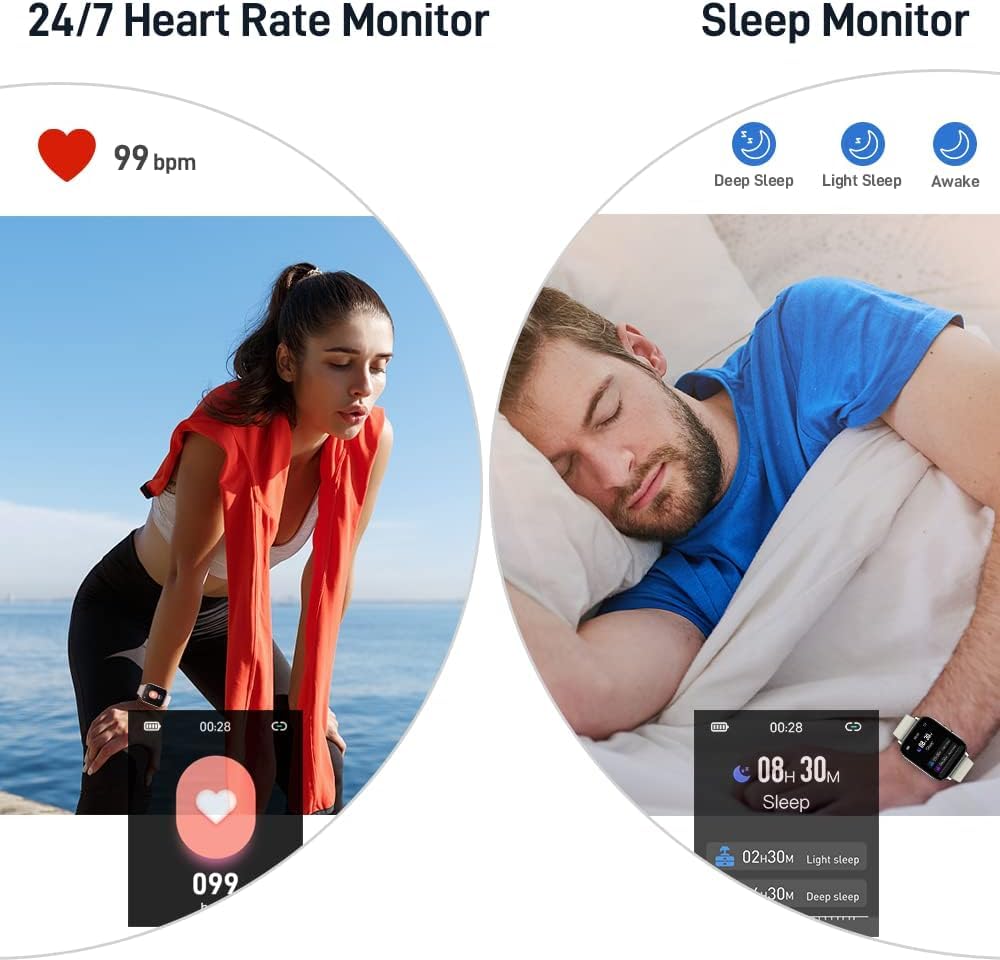 Motast Smart Watch, Fitness Tracker 1.69'' HD for Men Women, Step Counter