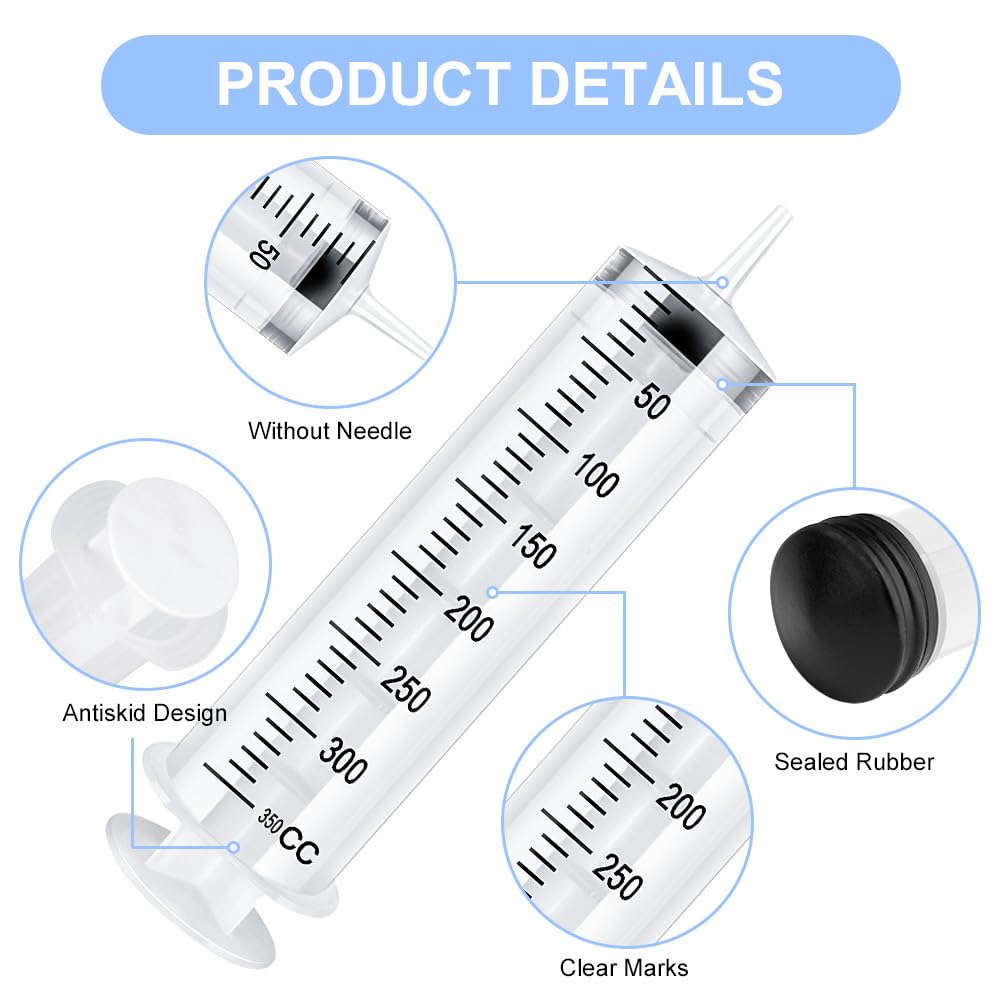 OFFCUP Plastic Syringes, 3pcs 20ML No Needle Syringe Individually Packaged