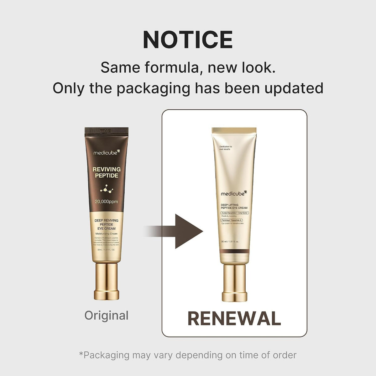 medicube Eye Cream with Deep Reviving Peptide for Fine Lines Care
