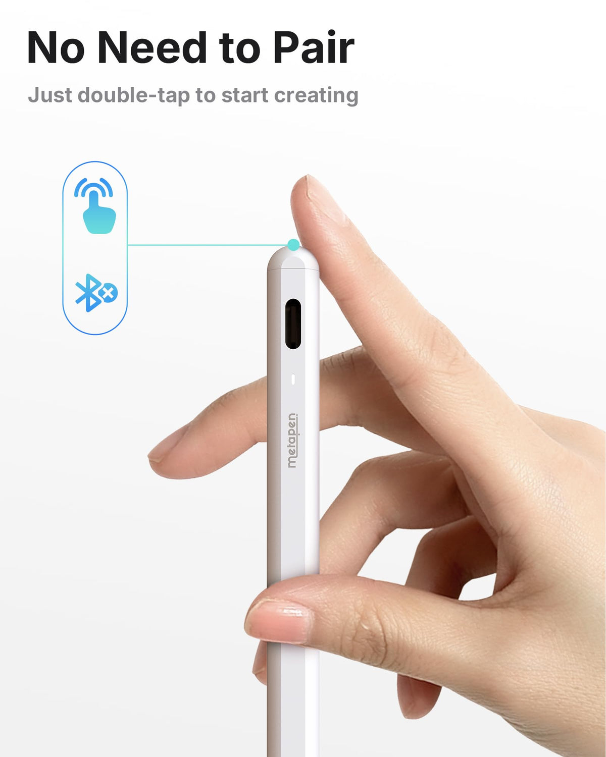 Metapen Pencil A8 for iPad 2018-2026, (2X Faster Charge), Pixel Precision