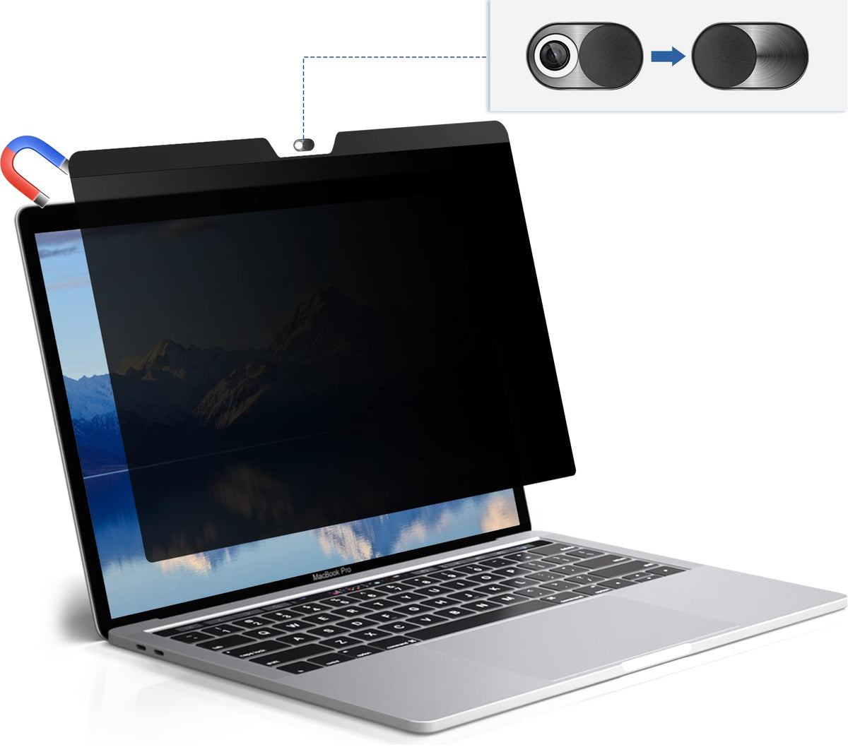 IPROKKO Laptop Privacy Screen 13.3 Inch 16:9 Anti-Blue Light Filter