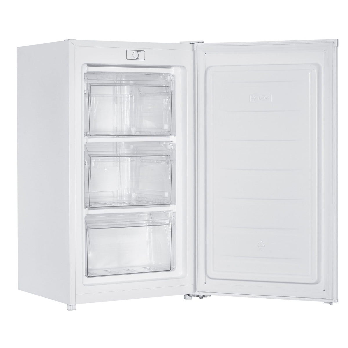 HYE Under Counter Freezer - 60L capacity, 85cm Height, 48cm Width, Black