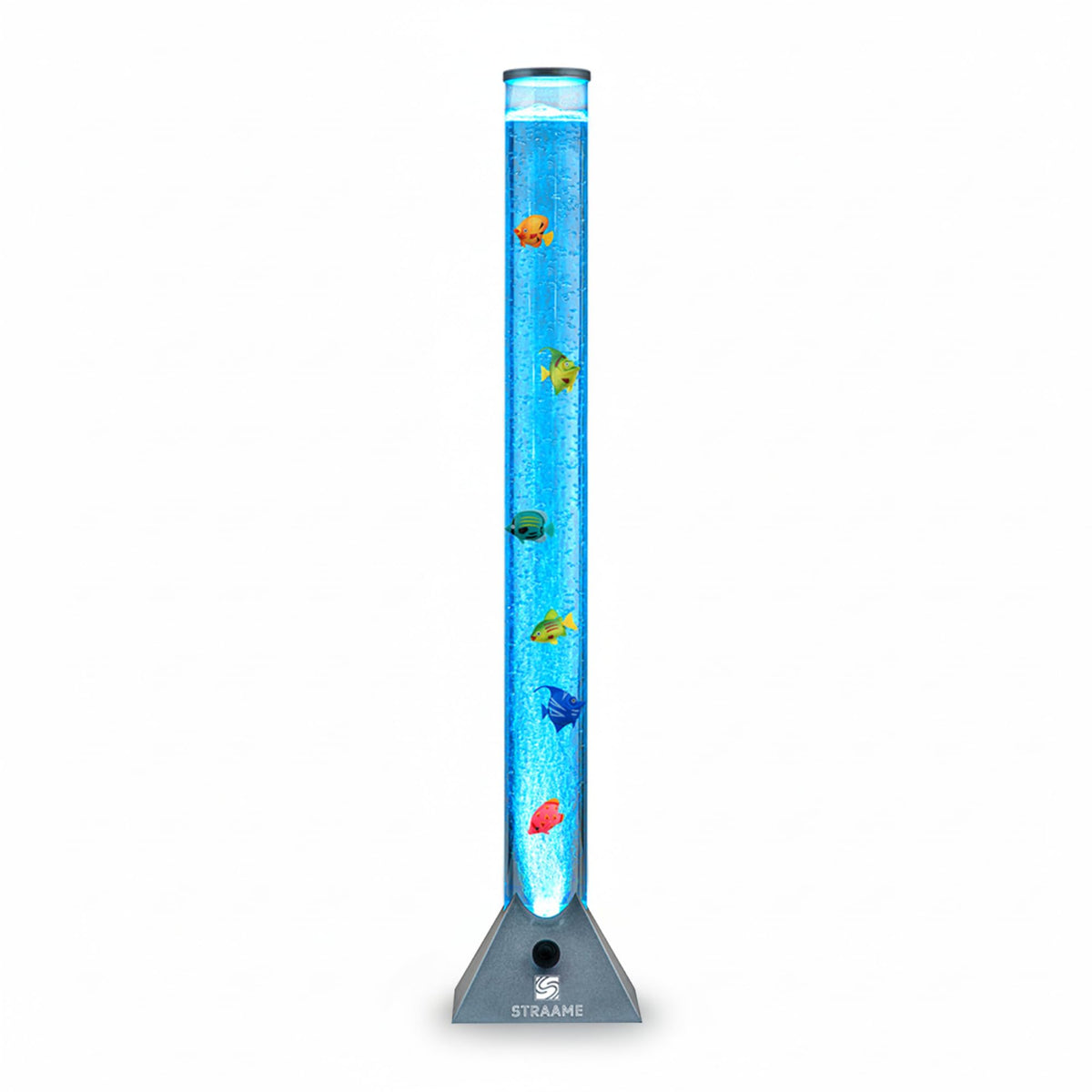 Straame 90cm LED Bubble Fish Lamp, Colour Changing Sensory Lamp, Black Base