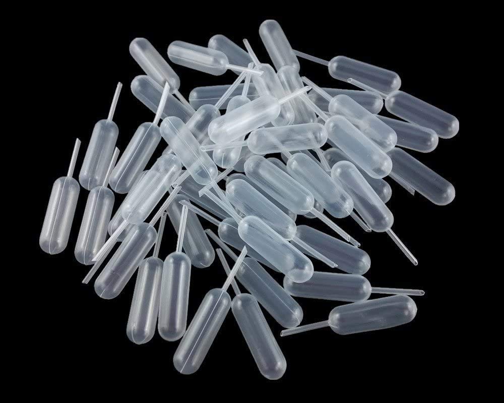4ML Plastic Dessert Pipette Mini Pipette Cupcake Pipettes 4ml Squeeze Liquid Dropper Injector Transfer Pipette (4ml-40Pcs)
