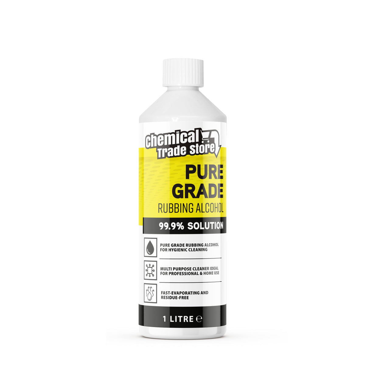 Rubbing Alcohol 99.9%, 500ml - High Purity Isopropyl Alcohol for Hygienic Surface Cleaning, Care Homes, Household Cleaning, Glass, Mirrors, Bathrooms, Kitchens & Hard Surfaces