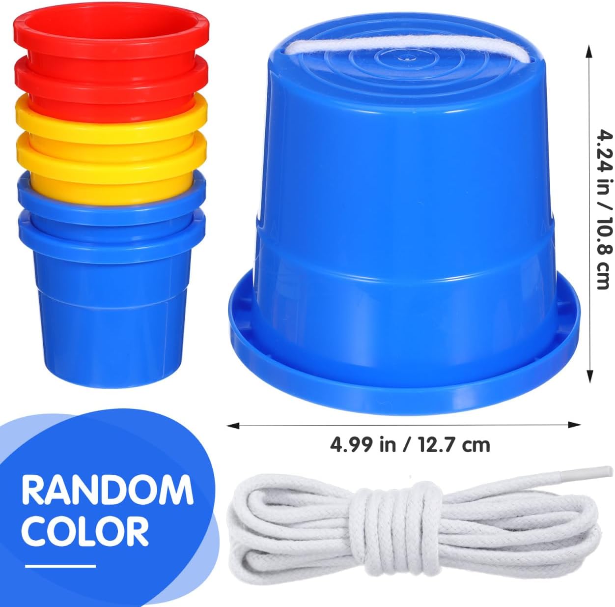 Vaguelly Kids Plastic Jumping Stilts 3 Pairs Outdoor Balance Toys for Children Coordination Training Fun Walker Buckets
